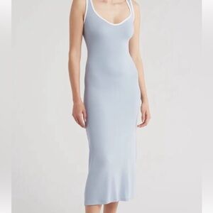 Elixir Blue Stretch Knit Maxi Dress